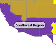 Map of the SW Region for triennial review.