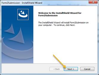 Screenshot of installation wizard.