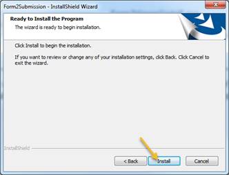 Screenshot of installation wizard.