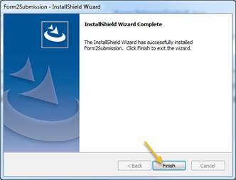 Screenshot of completed installation wizard.