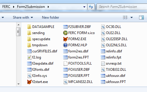 Screenshot of the form 2/2A folder.