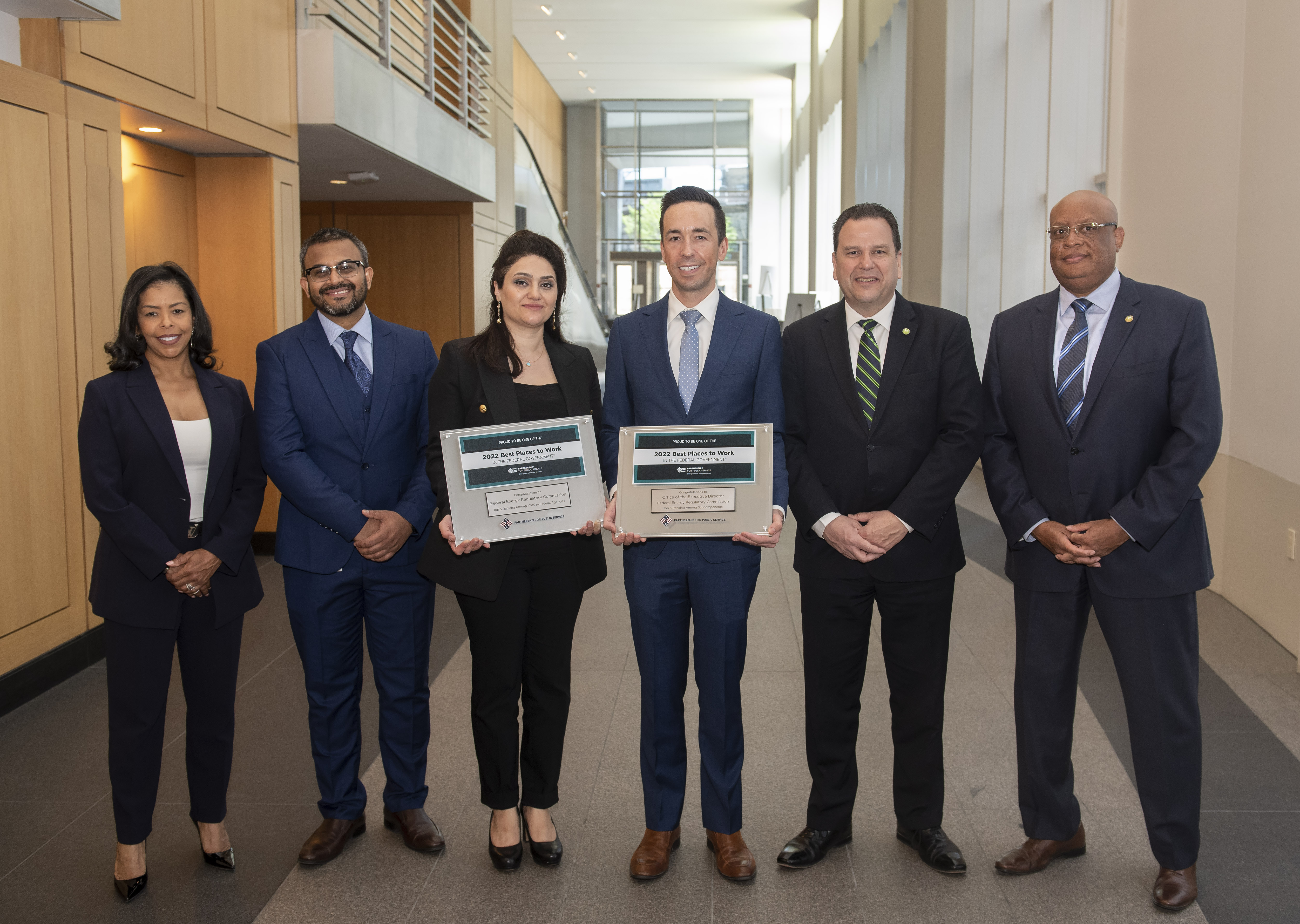 OED staff Carrie Anderson - Senior Advisor, Masum Mowla - IT Specialist, Shabnam Bozzelli - HR Specialist, Nicholas Behr - HR Specialist, Eduardo Ribas - Chief Human Capital Officer, Anton Porter - Executive Director with Partnership for Public Service awards!