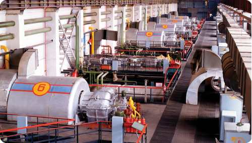 turbines and pumps in a facility