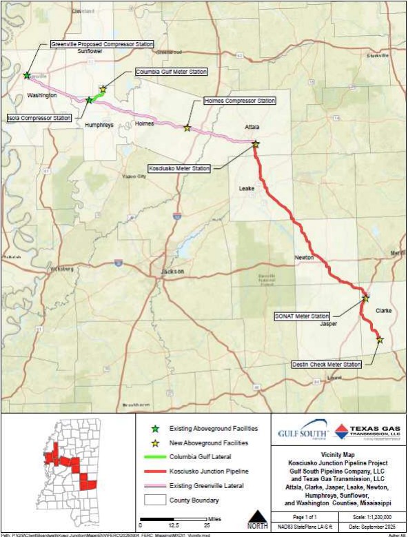 Kosciusko Junction Pipeline Project | Federal Energy Regulatory