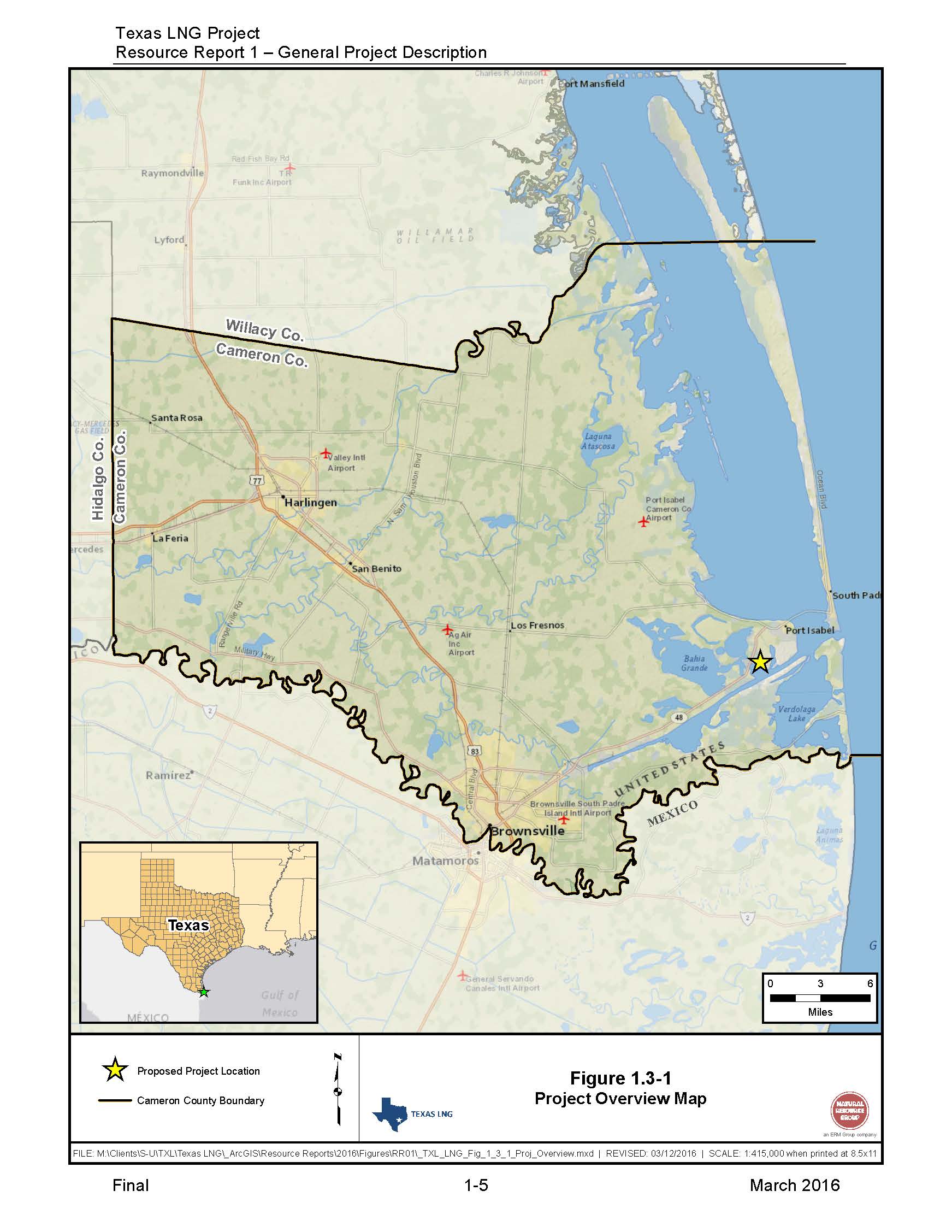 Texas LNG Project Map 
