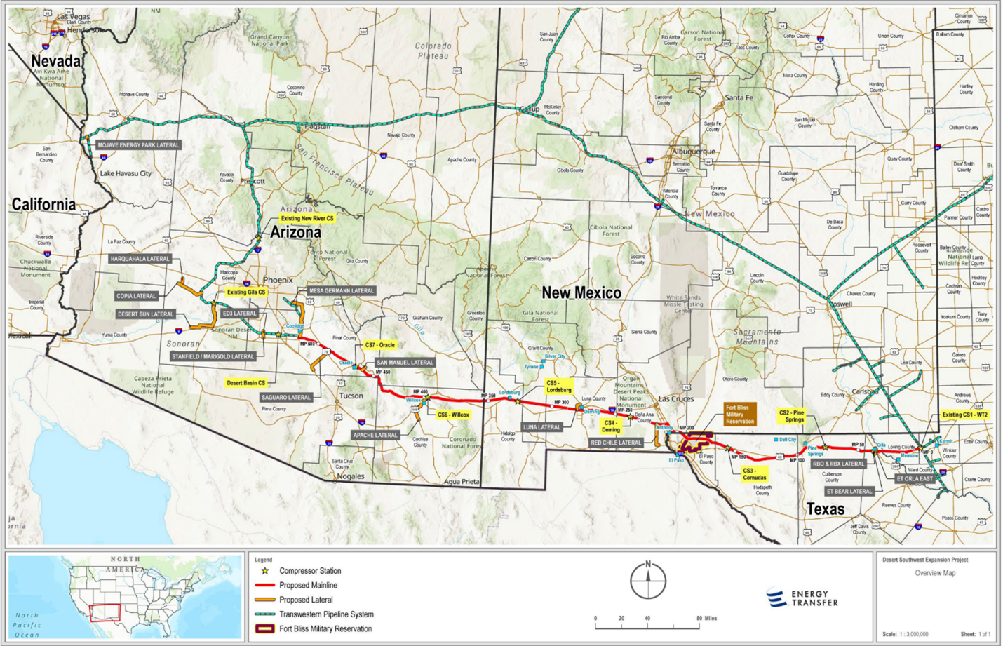 Desert Southwest Expansion Project Overview Map