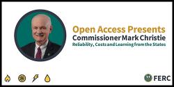 Open Access Podcast Slide with Portrait of Commissioner Christie