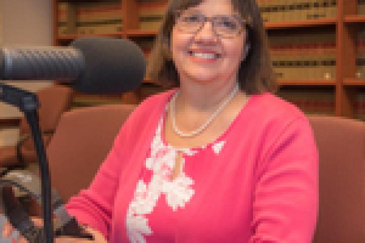 Commissioner LaFleur with microphone