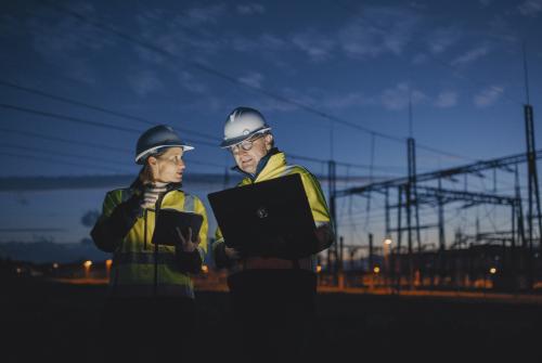 Image of energy service workers 