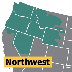 Map of Northwest USA