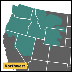 Map of Northwest USA